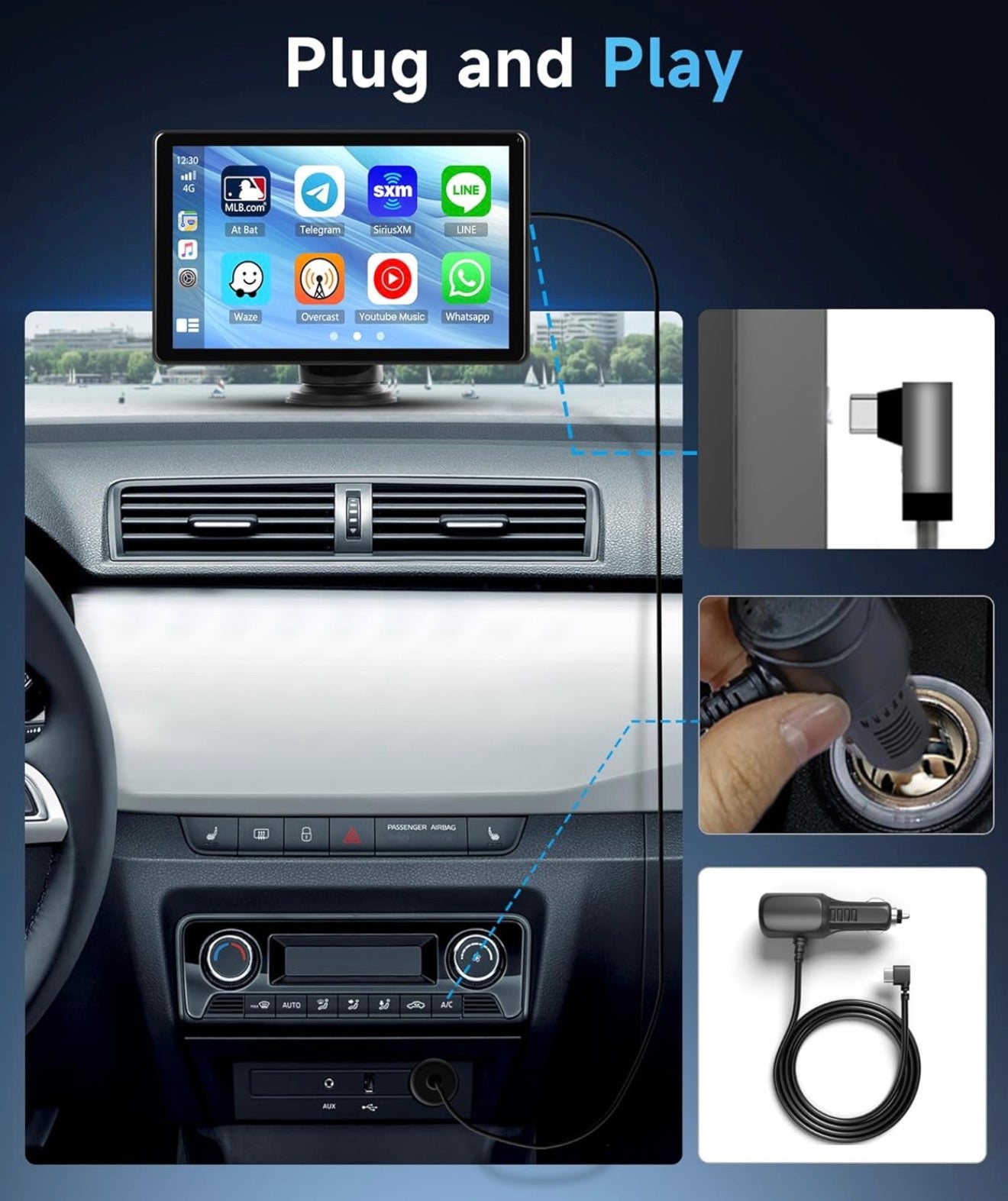 8 inch Wireless CarPlay Screen for Car