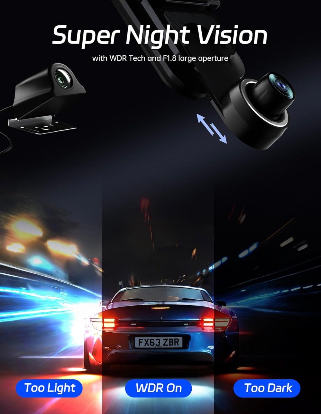 Pelsee P10 Plus | 4K Rear View Mirror Camera