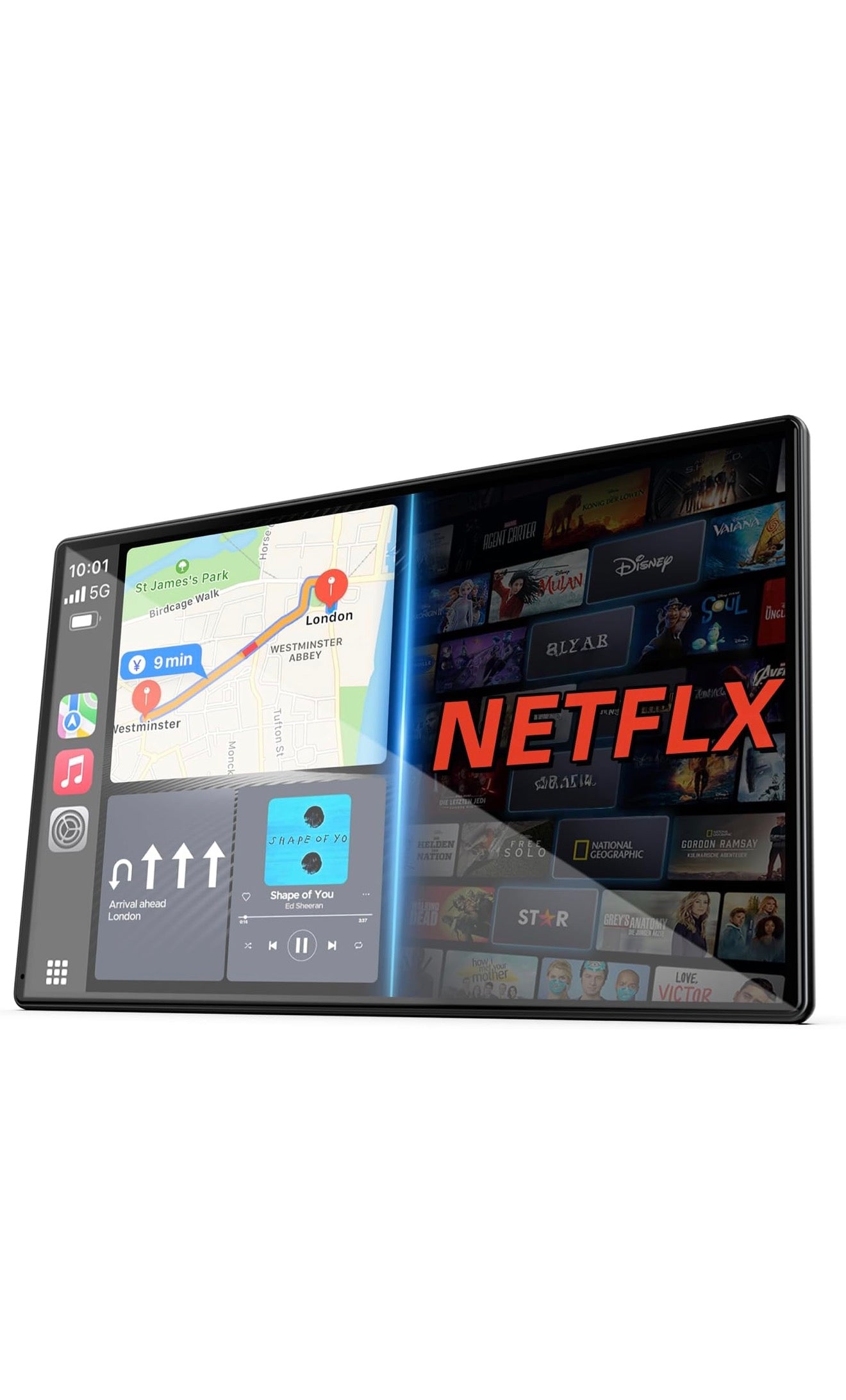 9 inch Wireless CarPlay Screen with NetFlix & YouTube