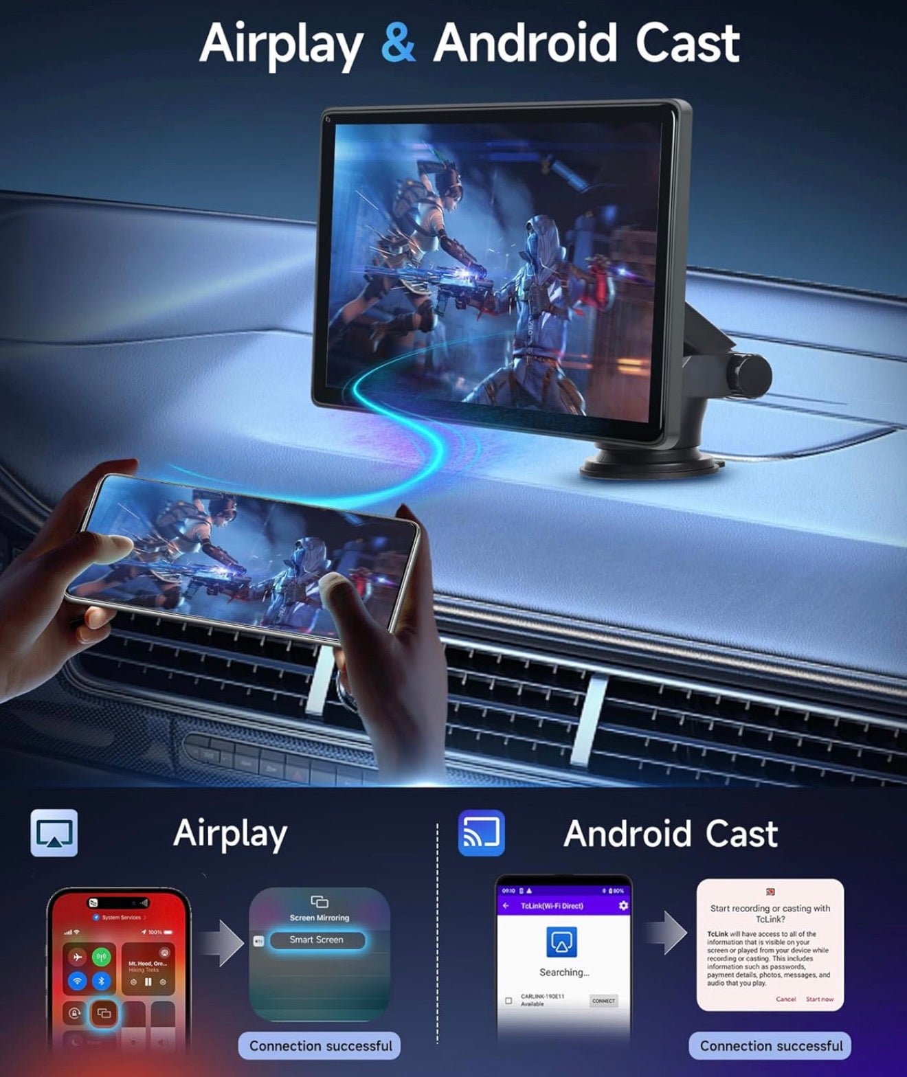 8 inch Wireless CarPlay Screen for Car