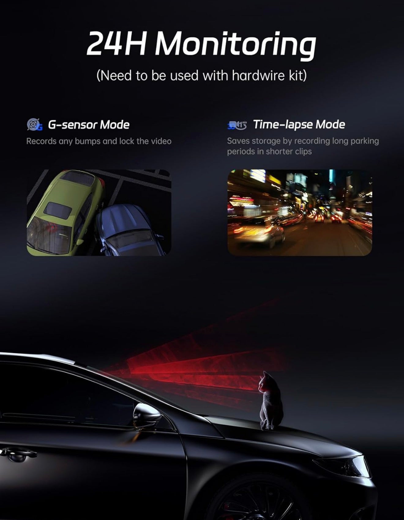 Pelsee P10 Plus | 4K Rear View Mirror Camera