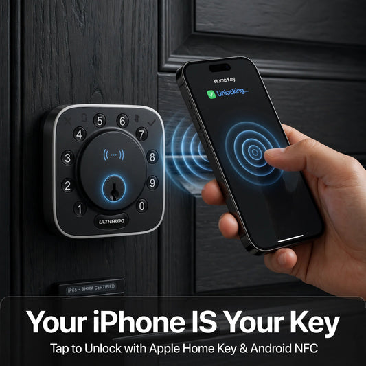 ULTRALOQ Bolt NFC - Smart Wi-Fi Deadbolt with Apple Home Key | Tap to Unlock with iPhone & Android